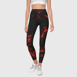 Леггинсы 3D Color red black - фото 2