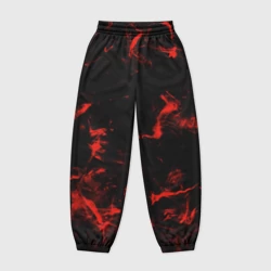 Женские джоггеры оверсайз 3D Color red black