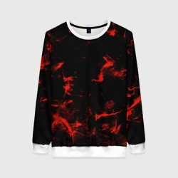 Женский свитшот 3D Color red black