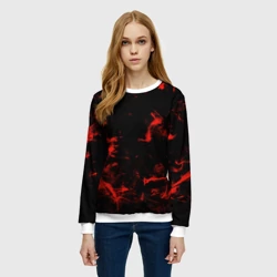 Женский свитшот 3D Color red black - фото 2