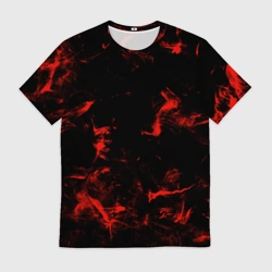 Мужская футболка 3D Color red black