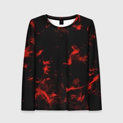 Женский лонгслив 3D Color red black