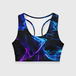 Женский спортивный топ 3D Color blue pink