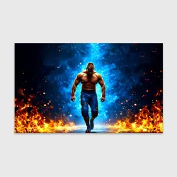 Бумага для упаковки 3D Реслер в огне