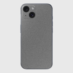 Чехол для iPhone 15 силиконовый с защитой камеры Однотонный серый серебряный крошка