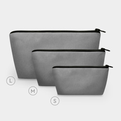 Косметичка 3D Однотонный серый серебряный крошка - фото 2