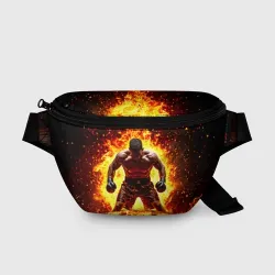 Поясная сумка 3D Боксер в огне