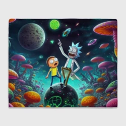 Плед 3D Рик и Морти на планете сказочных грибов