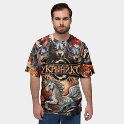 Мужская футболка oversize 3D Кукрыниксы и мифические существа - фото 2