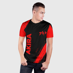 Мужская футболка 3D Slim Akira - red gradient вертикально - фото 2