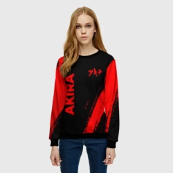 Женский свитшот 3D Akira - red gradient вертикально - фото 2