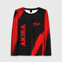 Женский лонгслив 3D Akira - red gradient вертикально