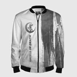 Мужской бомбер 3D Angels of Death - white gradient по-вертикали