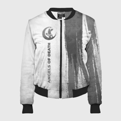 Женский бомбер 3D Angels of Death - white gradient по-вертикали