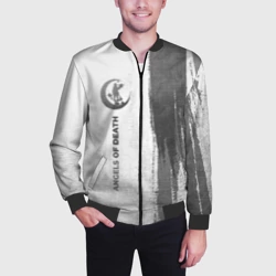 Мужской бомбер 3D Angels of Death - white gradient по-вертикали - фото 2