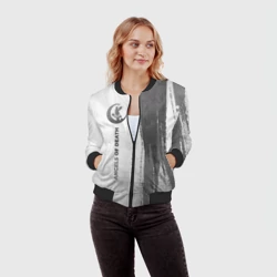 Женский бомбер 3D Angels of Death - white gradient по-вертикали - фото 2