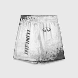 Детские спортивные шорты 3D Infiniti - white gradient вертикально