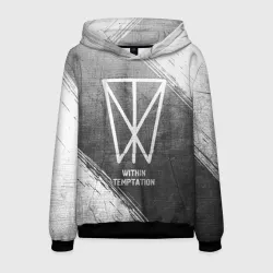 Мужская толстовка 3D Within Temptation - grey gradient