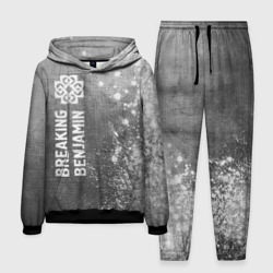 Мужской костюм с толстовкой 3D Breaking Benjamin - grey gradient по-вертикали