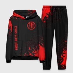 Мужской костюм с толстовкой 3D Three Days Grace - red gradient вертикально