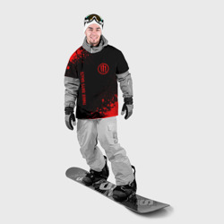 Накидка на куртку 3D Three Days Grace - red gradient вертикально - фото 2