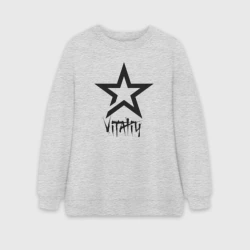 Женский свитшот oversize без начеса хлопок Vitaliy - star