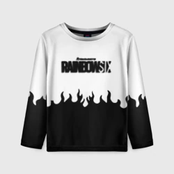 Детский лонгслив 3D Rainbow six black fire