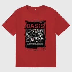 Мужская футболка хлопок Oversize Oasis rock