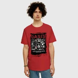 Мужская футболка хлопок Oversize Oasis rock - фото 2