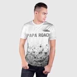 Мужская футболка 3D Slim Papa Roach - white gradient посередине - фото 2