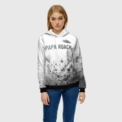 Женская толстовка 3D Papa Roach - white gradient посередине - фото 2