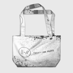 Пляжная сумка 3D Twenty One Pilots - white gradient по-горизонтали