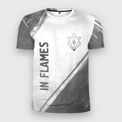 Мужская футболка 3D Slim In Flames - white gradient вертикально