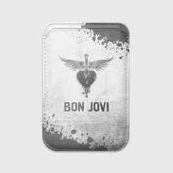 Картхолдер Magsafe магнитный Bon Jovi - white gradient