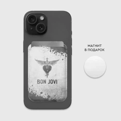 Картхолдер Magsafe магнитный Bon Jovi - white gradient - фото 2