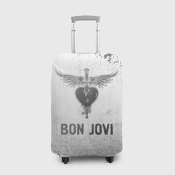 Чехол для чемодана 3D Bon Jovi - white gradient