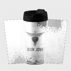Термокружка-непроливайка Bon Jovi - white gradient - фото 2