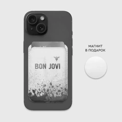Картхолдер Magsafe магнитный Bon Jovi - white gradient посередине - фото 2