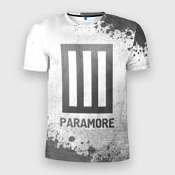 Мужская футболка 3D Slim Paramore - white gradient
