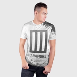 Мужская футболка 3D Slim Paramore - white gradient - фото 2