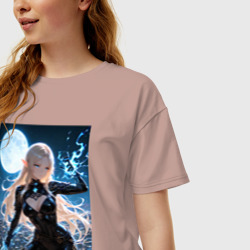 Женская футболка хлопок Oversize Альфа из Восхождение в тени - фото 2