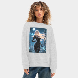 Женский свитшот oversize без начеса хлопок Альфа из Восхождение в тени - фото 2
