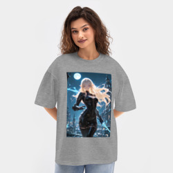 Женская футболка Oversize хлопок texturе Альфа из Восхождение в тени - фото 2