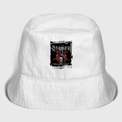 Мужская панама хлопок Stigmata с вороном на черепе