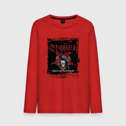 Мужской лонгслив хлопок Stigmata с вороном на черепе