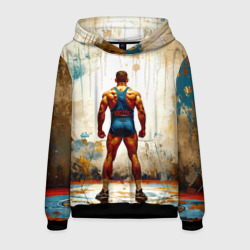 Мужская толстовка 3D Борец ГРБ