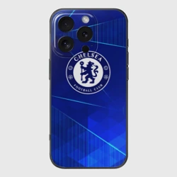 Чехол для iPhone 16 Pro силиконовый с защитой камеры Chelsea blue poly