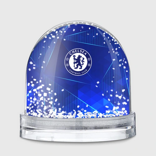 Игрушка Снежный шар Chelsea blue poly