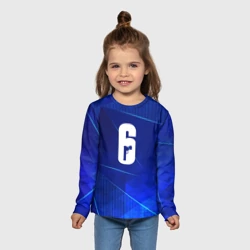 Детский лонгслив 3D Rainbow Six blue poly - фото 2