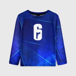 Детский лонгслив 3D Rainbow Six blue poly